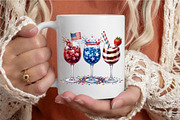 4th of July Wine Glasses PNG, a Seasonal Illustration by designcity5 (Thumbnail 4 of 4)