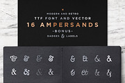 16 Ampersands Set, a Symbol Font by Foldo (Thumbnail 1 of 10)
