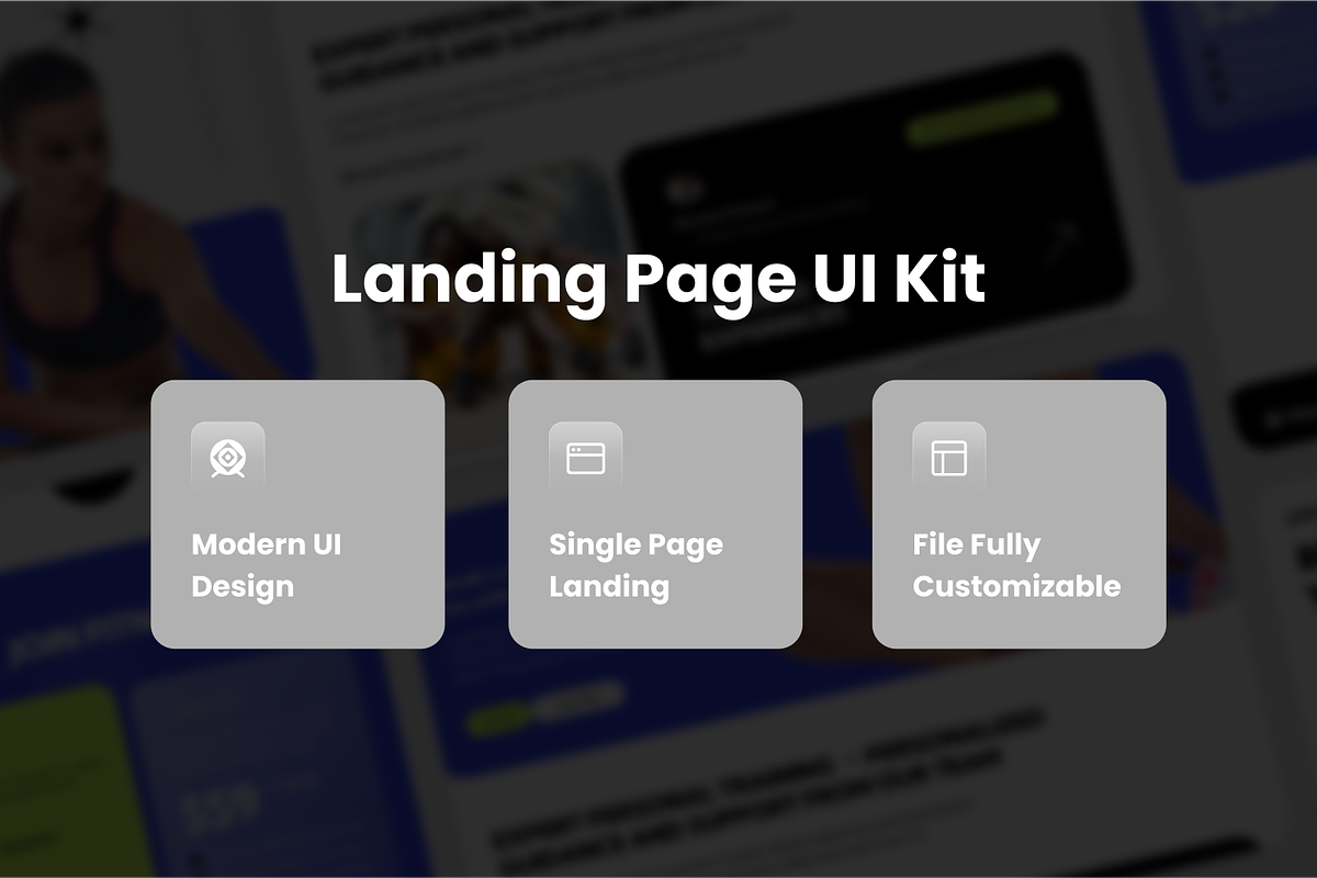 Pioneer - Gym Fitness Landing Page, a Landing Page Template by SquidPixey (Photo 2 of 5)