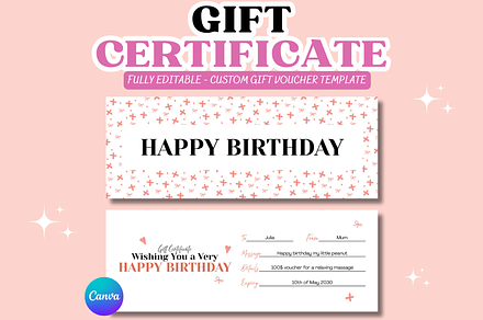Gift Certificate Canva Template