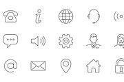 Business Card Icons, an Outline Icon by Oleksii (Thumbnail 1 of 6)
