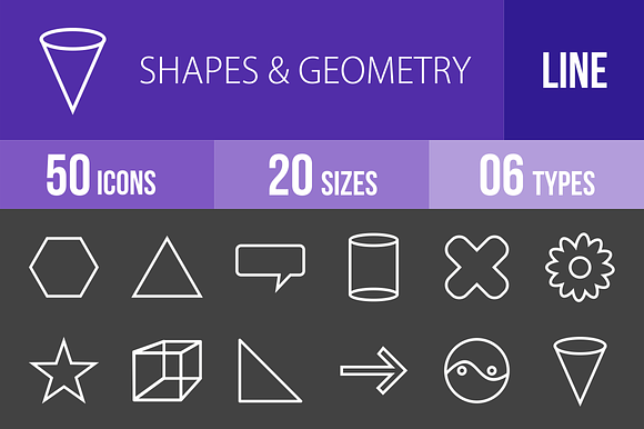 50 Shapes Geometry Line Inverted