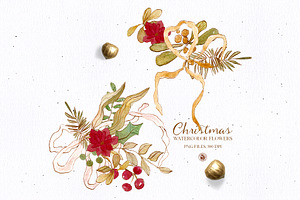 Christmas Flowers - Watercolor Set