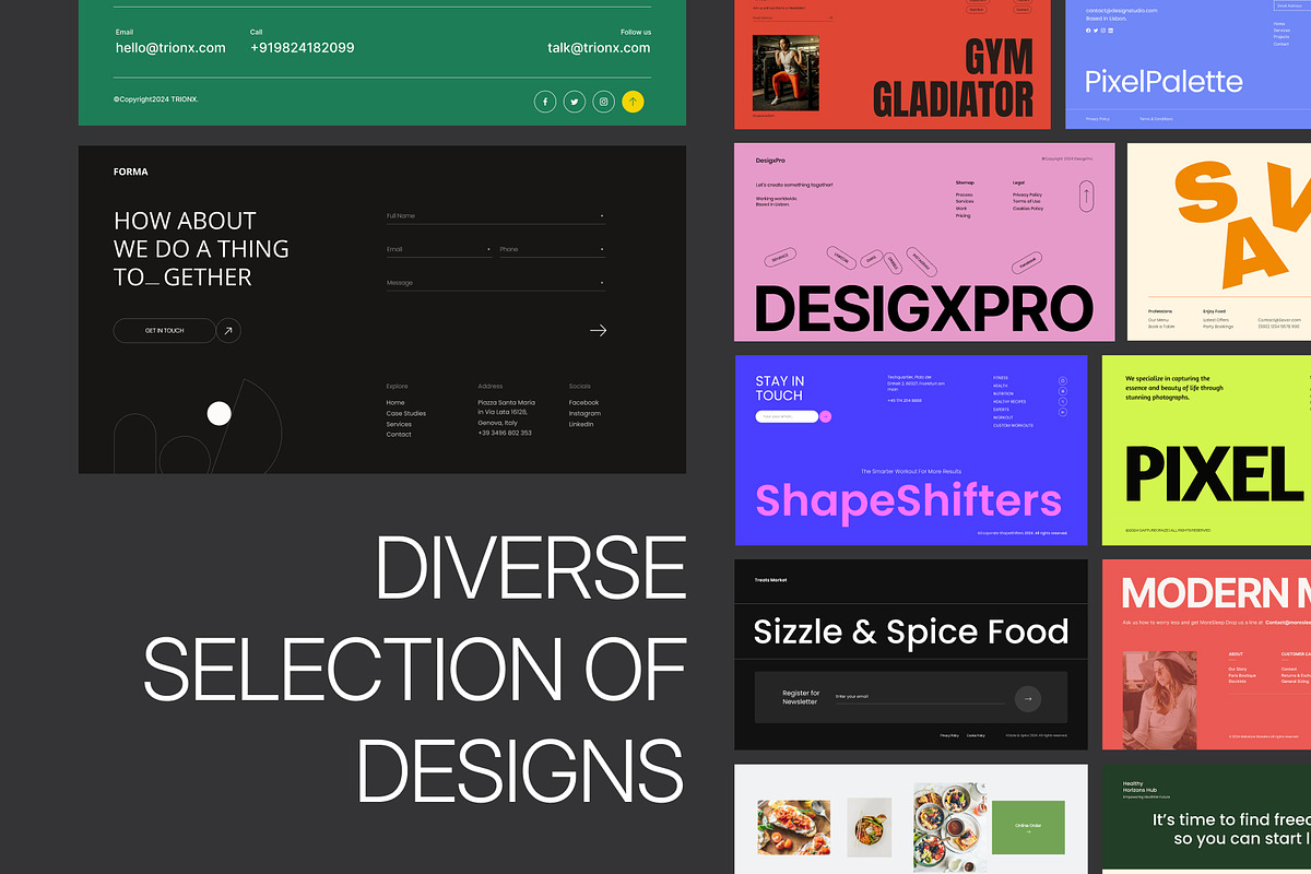 50 Footer Design, a Websites & App Template by Brickclay (Photo 2 of 8)