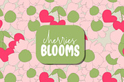Cherries and cute pink blooms, a Pattern Graphic by Cotton Melon pattern Shop (Thumbnail 1 of 5)