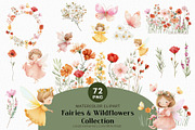 Watercolor Fairy Garden Clipart Set, a Decorative Illustration by OKArtHub (Thumbnail 1 of 11)