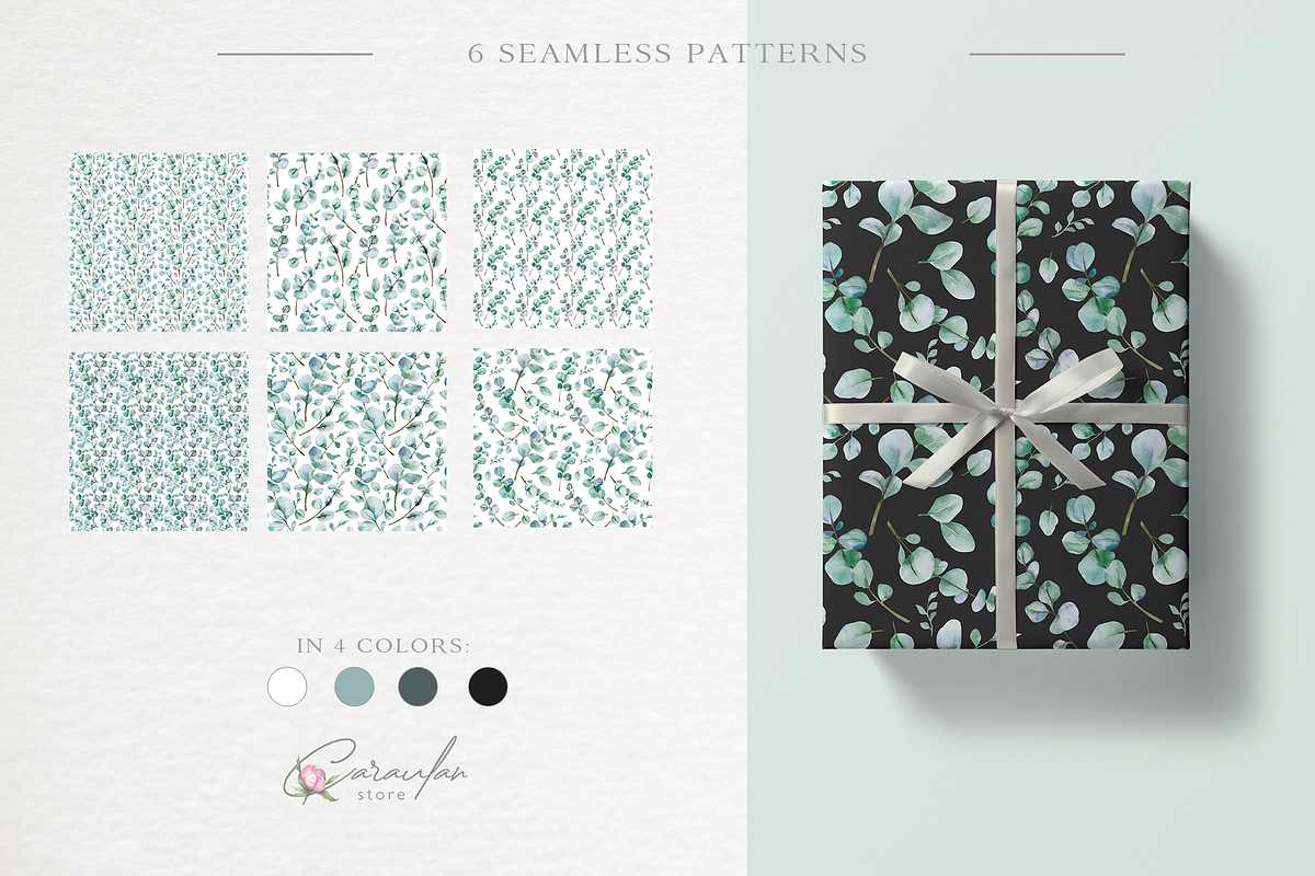 EUCALYPTUS WATERCOLOR COLLECTION, an Illustration by CaraulanStore (Photo 11 of 11)