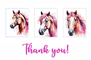 Horse with Flowers, an Animal Illustration by Michiru13 (Thumbnail 3 of 3)