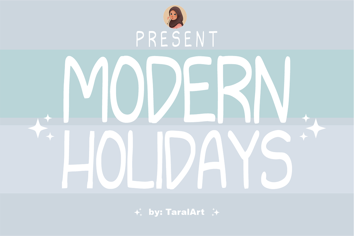 Modern Holidays - Playful Font, a Handwritten Font by KiddoGlyphs Studio (Photo 1 of 5)