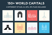 150+ World Capitals Illustration, a Decorative Illustration by Creative Stall (Thumbnail 1 of 5)