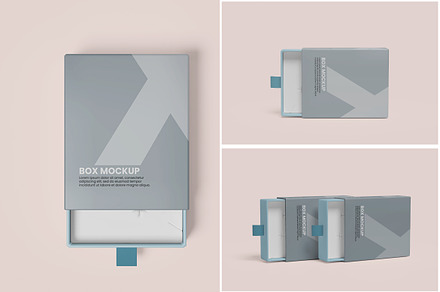 Slide Gift Box Mockup, a Merchandise Mockup by MrLetters