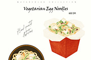 Egg Noodles Watercolor Recipe Set, a Food Illustration by Sunshine Art (Thumbnail 9 of 13)