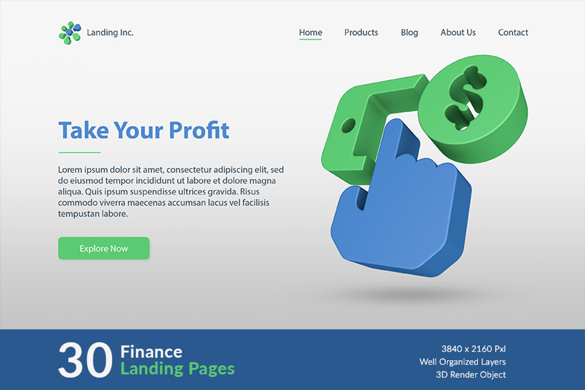 Finance Landing Pages, a Templates & Theme by Odeniz (Photo 27 of 31)