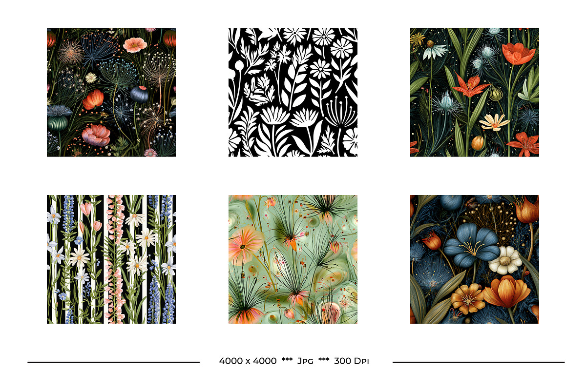 Wildflower Vintage Art Designs, a Pattern Graphic by karenfoleyphoto (Photo 11 of 12)