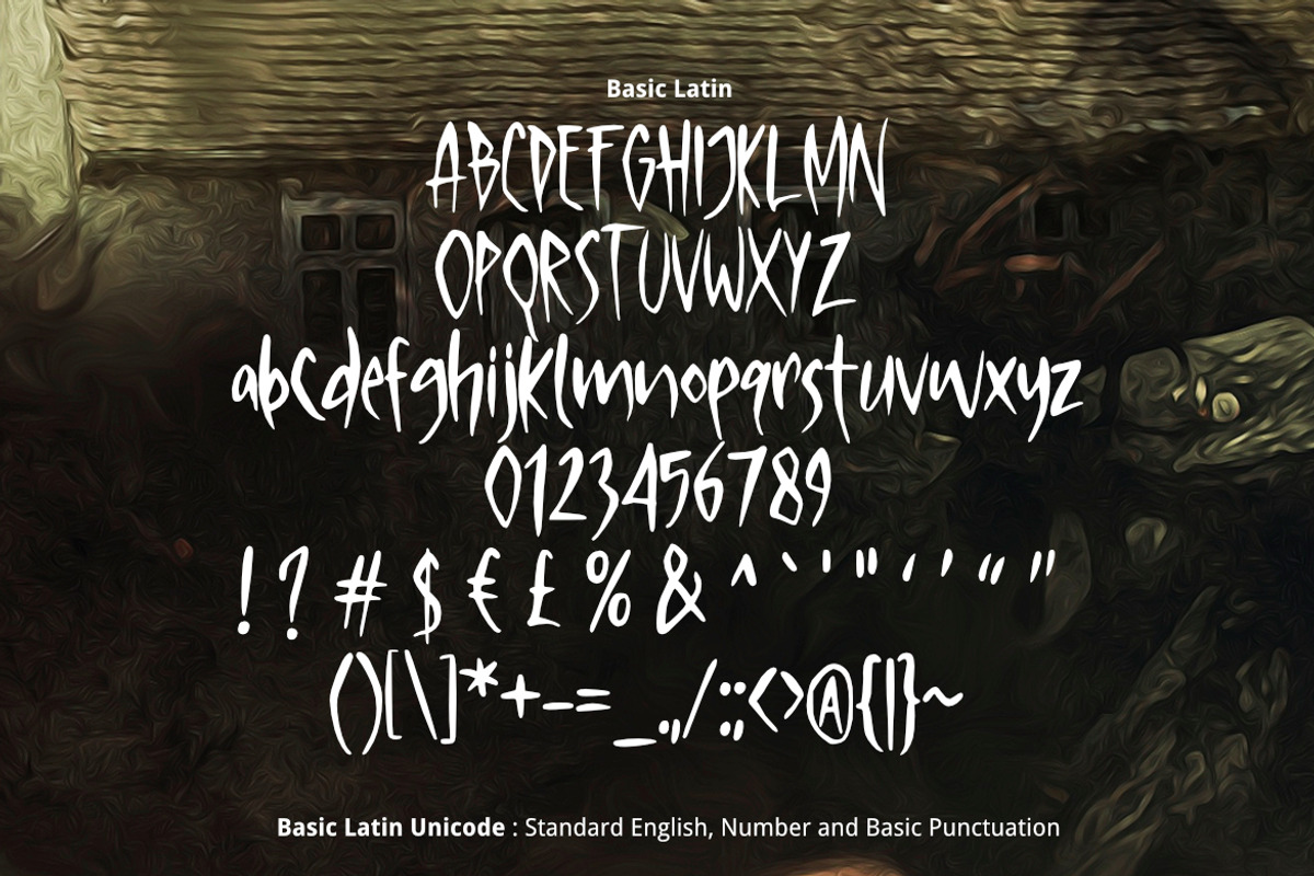 Silent Moon Scary Font preview 2