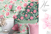 Green Leaves Floral Pattern & Motifs, a Pattern Graphic by Zeesi Design Garden (Thumbnail 6 of 10)