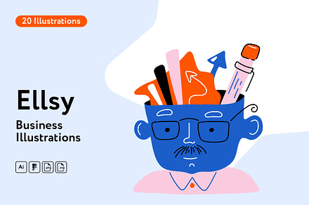 Ellsy Business Illustrations, a Finance Illustration by Welovegraphics