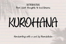 KUROHANA – Handwritten Font