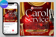 Christmas Carol Service Flyers, a Social Media Template by Design Up (Thumbnail 1 of 4)