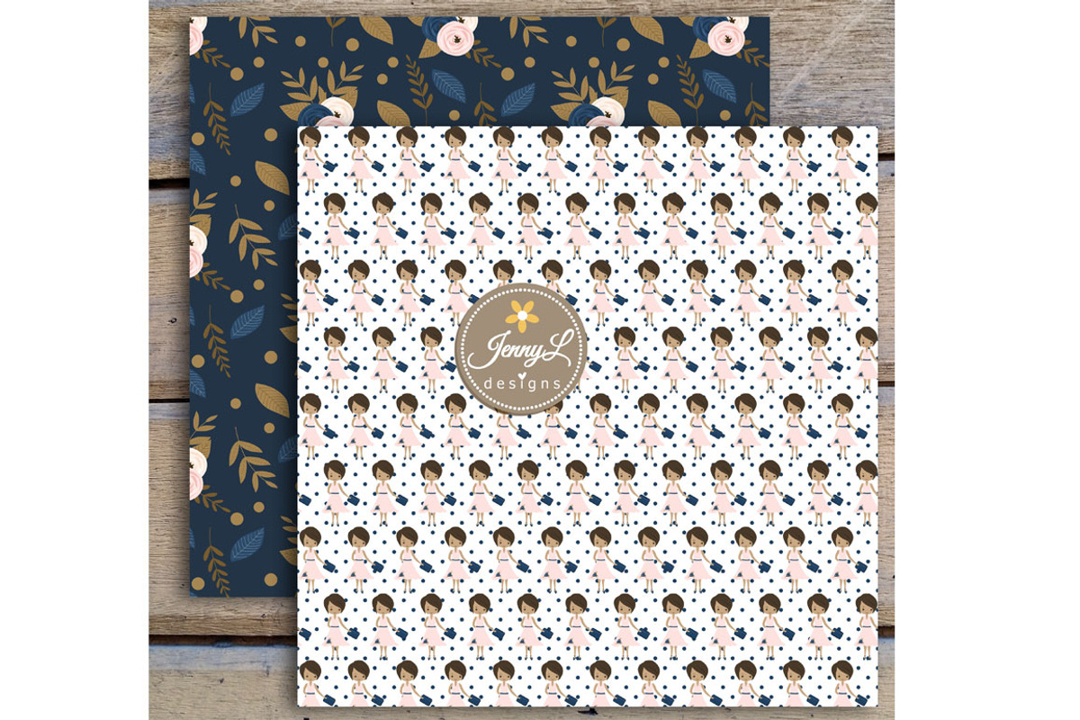 Planner Girl Digital papers &Clipart, a Pattern Graphic by JennyL Designs (Photo 5 of 5)
