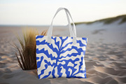 Blue Wavy Summer Leaves, a Wallpaper Graphic by MalyskaStudio (Thumbnail 6 of 6)
