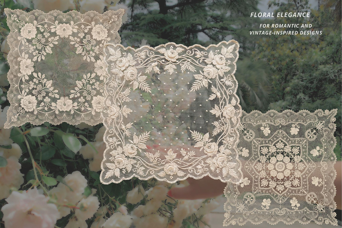 Floral Lace Ornament Kit, a Texture Graphic by NatalieArtsDenysenko (Photo 2 of 10)