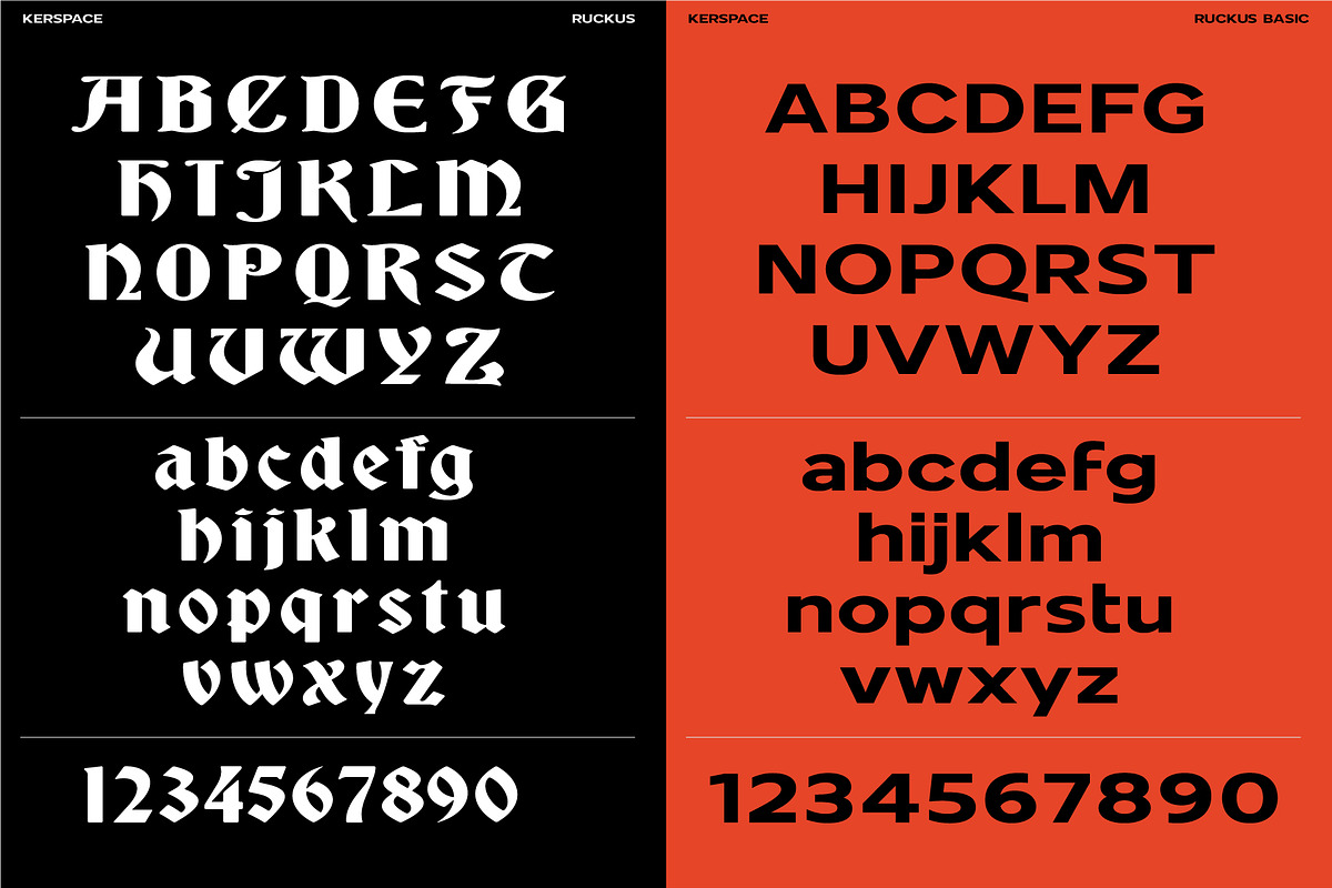 KSP Ruckus, a Blackletter Font by letrasdegs (Photo 7 of 8)