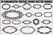 Ornamental Vintage Frame Bundle, an Illustration by Creativeshirt (Thumbnail 1 of 30)