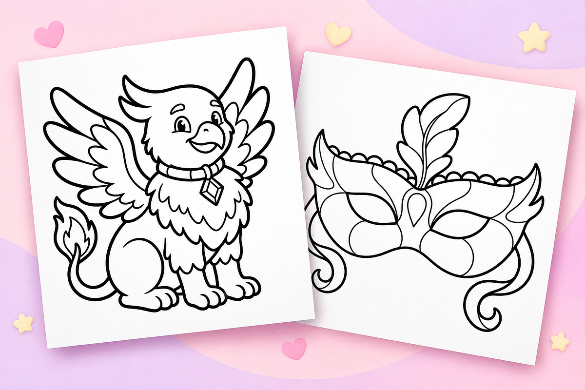 Fairytale Coloring Pages Vol. 1, an Object Illustration by Inkivelle Studio (Photo 2 of 3)