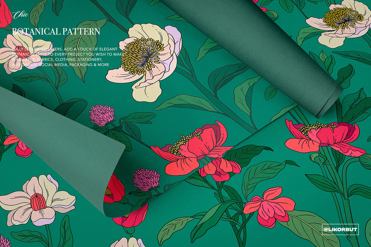 Rustle Botanical Pattern and Motifs, a Pattern Graphic by likorbut (Photo 10 of 12)