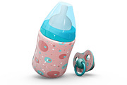 Baby Bottle and Pacifier Vol2 Mockup, a Product Mockup by PixelMockup (Thumbnail 4 of 17)