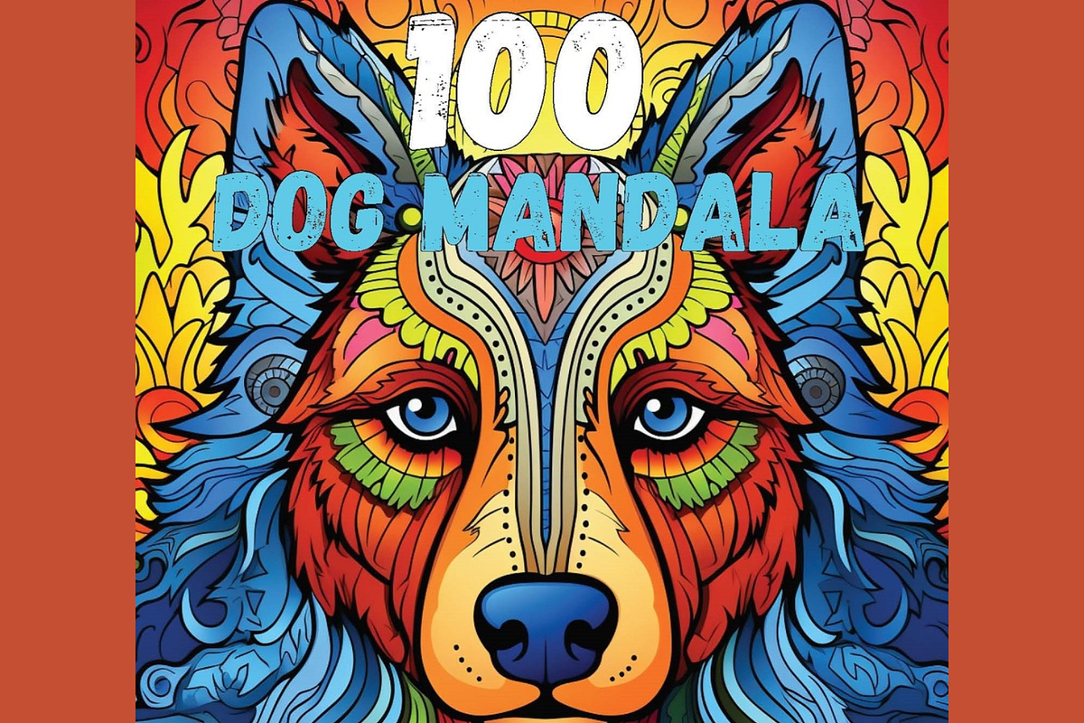 DOG MANDALA COLORING BOOK FOR ADULTS, an Animal Illustration by Sourcedigi (Photo 1 of 3)