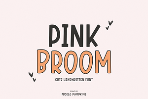 PINK BROOM Font