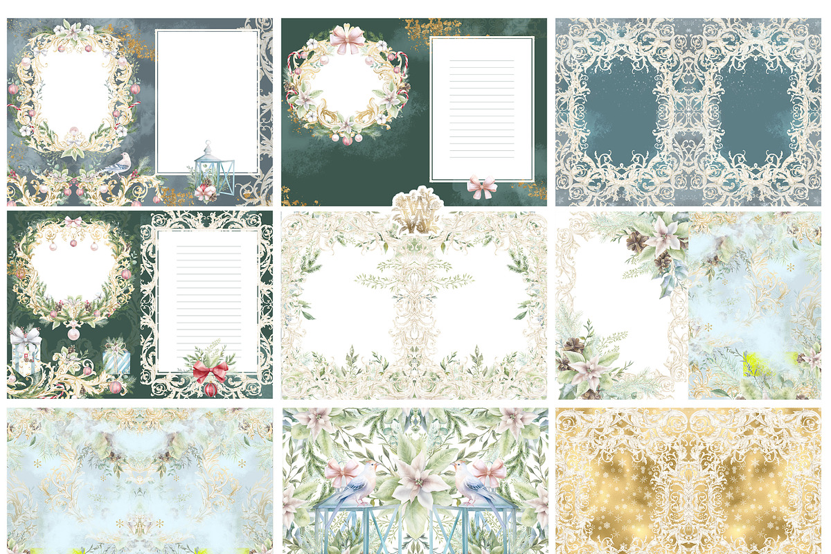 Watercolor Christmas ornament bundle, a Decorative Illustration by WonderWonder (Photo 13 of 20)
