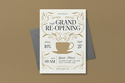 Cafe Grand Re-opening Invitation, an Invitation Template by graphicook (Thumbnail 3 of 3)