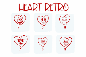 Heart Retro Symbols Fonts