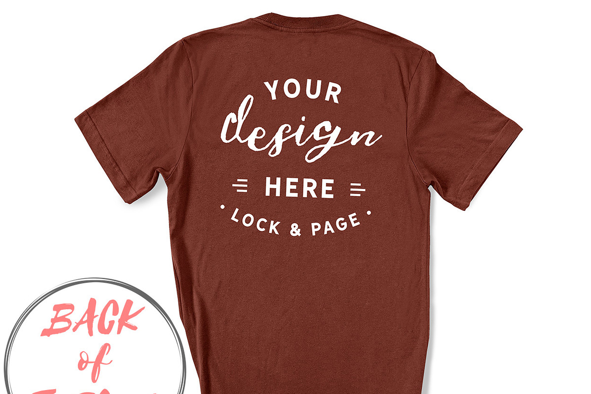 Back Of T-Shirt BC3001 Mockup Bundle, a Shirt Mockup by lock and page (Photo 40 of 88)