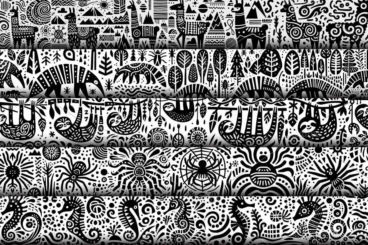 Vintage Animals and Pets Folk Art, a Decorative Illustration by devastd (Photo 2 of 29)