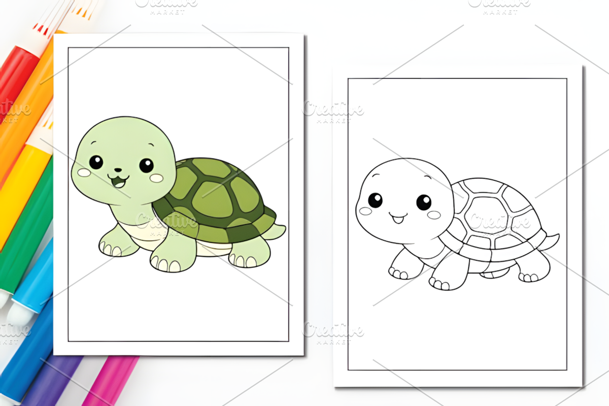 Cute Animals Coloring Pages for Kids, an Animal Illustration by Ink Gallery (Photo 6 of 8)