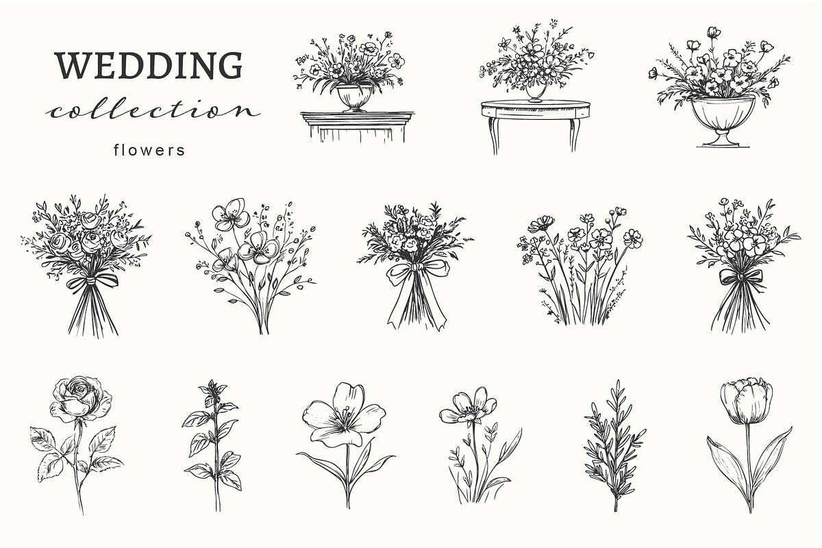 Elegant Wedding Illustration Bundle, an Object Illustration by NatalieArtShop (Photo 9 of 13)