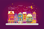 Dutch & Belgian-like houses set, an Illustration by Grafvish (Thumbnail 4 of 7)