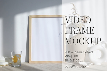 Video Photo Frame Mockup 3x4 MP4 vff