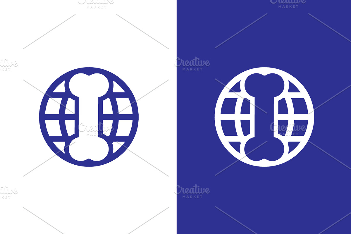 Vector bone and earth logo, a Healthcare Illustration by GraphiShop