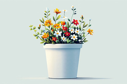 A vibrant array of paper-like flower, a Photo by LOGOCREATIVE