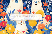 Winter Joy of Polar Bear Family, an Animal Illustration by yahu88studio (Thumbnail 1 of 6)