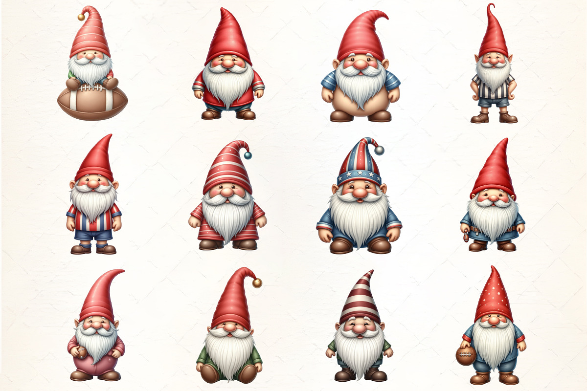 Adorable American Football Gnome, an Illustration by CrexoraLab (Photo 3 of 5)