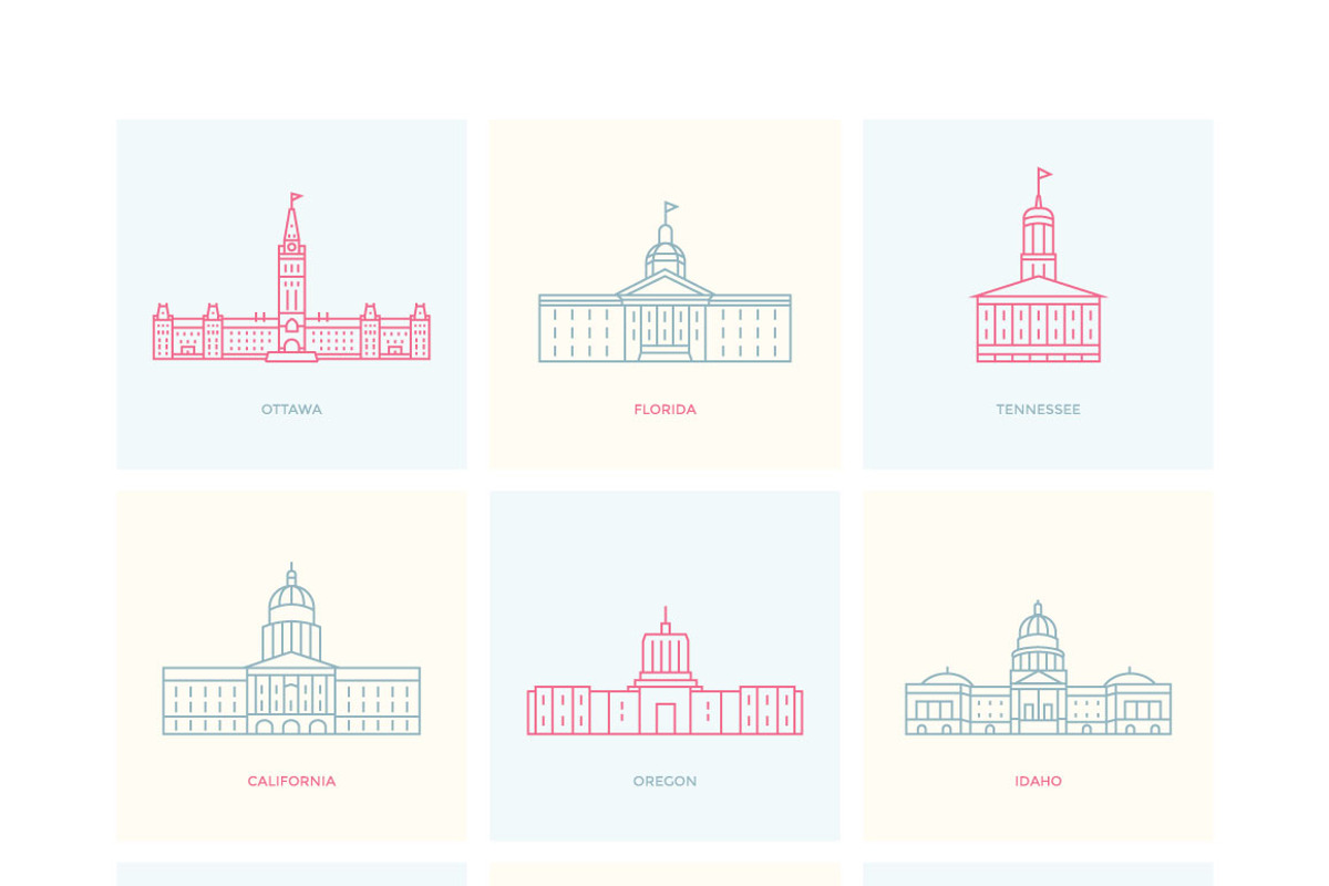 150+ World Capitals Illustration, a Decorative Illustration by Creative Stall (Photo 4 of 5)