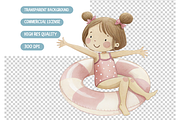Summer Pool Clipart, Kids Summer, an Illustration by TatiMockup (Thumbnail 5 of 5)