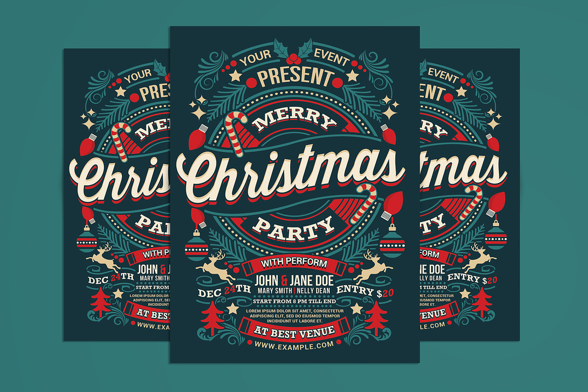 Christmas Party Flyer Templates, a Flyer Template by Muhamad Iqbal hidayat (Photo 4 of 4)