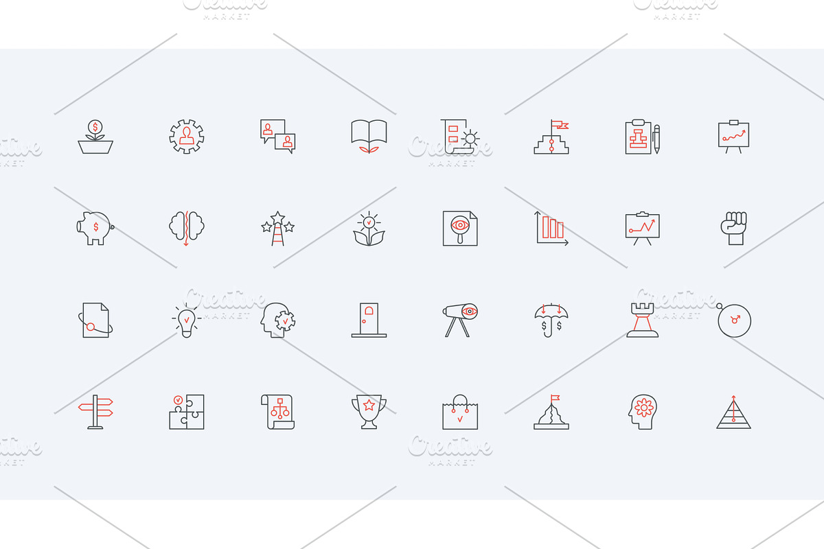 Business mission challenge car icons, an Object Illustration by Lemberg Vector